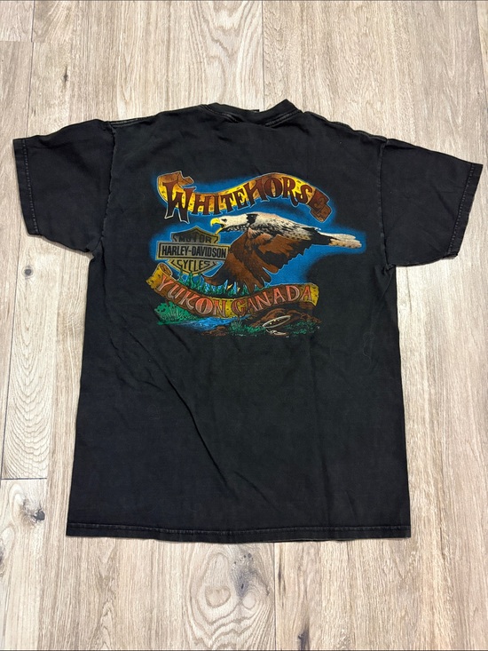 Harley-Davidson Other - Vintage Harley-Davidson Graphic Whitehorse Yukon Canada Eagle Tee